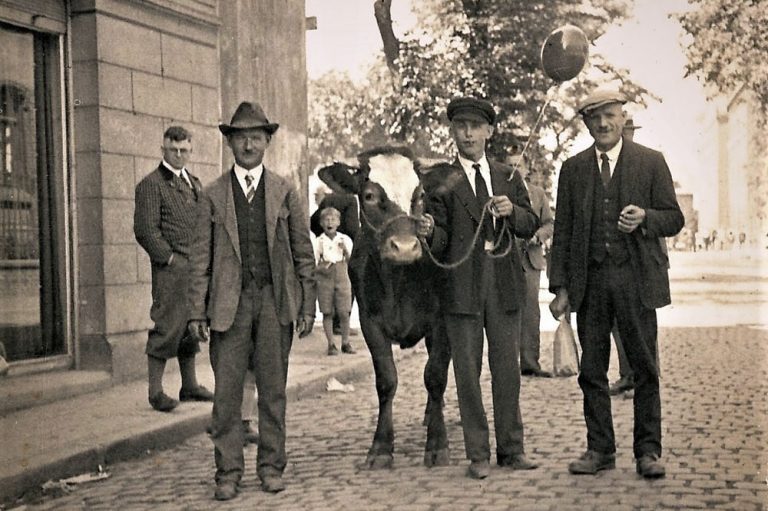 Foto vom Pferdemarkt- v.l. Wilhelm Hocke, Georg Bauer, Wilhelm Schaller